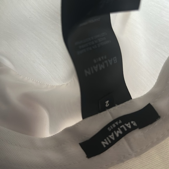 BALMAIN White B-Army Bucket Hat - Picture 7 of 10